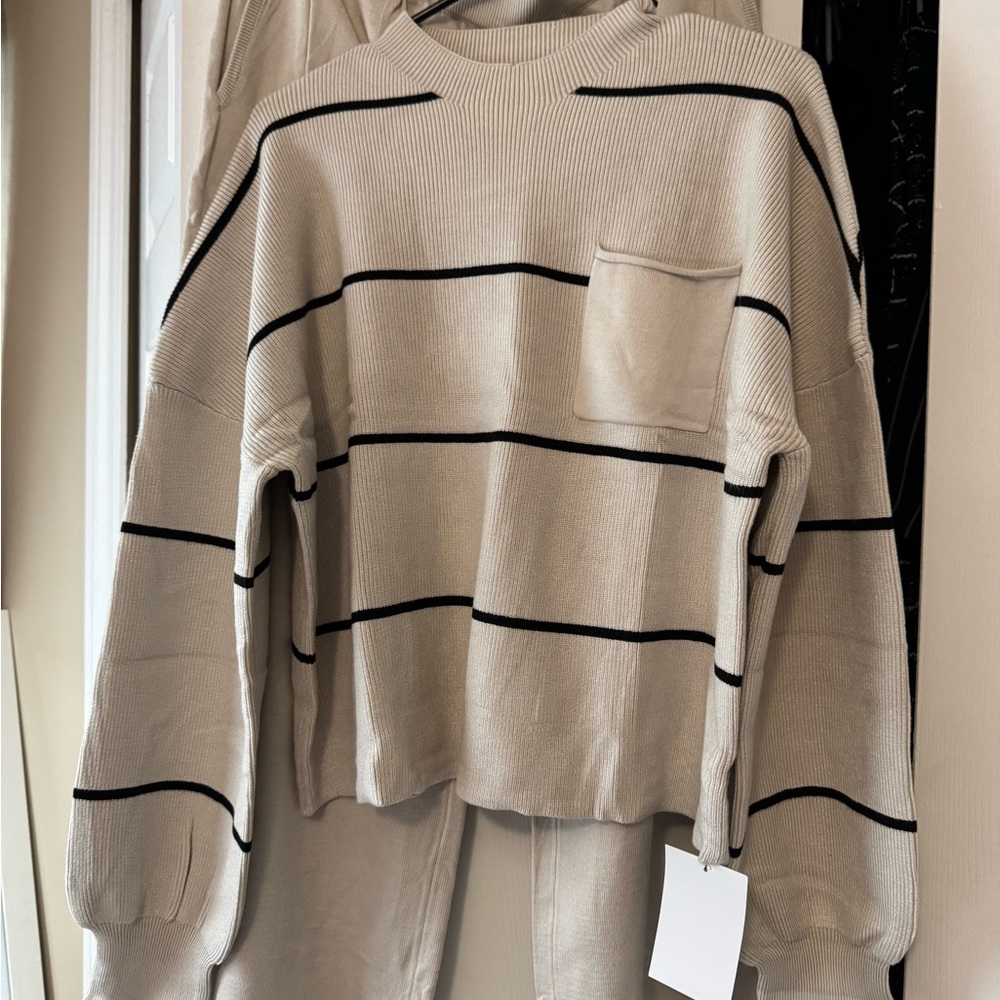 Two piece women knitted loungewear